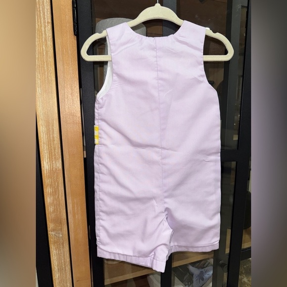 LSU embroidered jon jon band geaux tigers baby boy Louisiana shortall romper - Picture 4 of 5